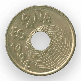 Expo-92 Глобус 25 песет 1992 Испания (сост. Very Fine - XFine)