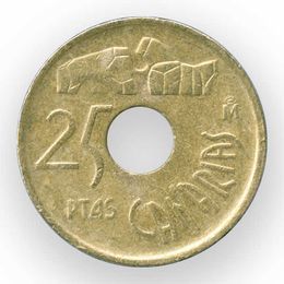 Канарские острова 25 песет 1994 Испания (сост. Very Fine - XFine)