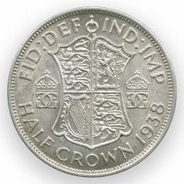 1/2 кроны 1938 Великобритания (Серебро 0,500 14,26 гр)