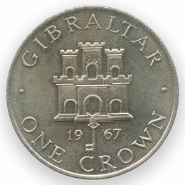 1 крона 1967 Гибралтар (сост. about UNC)