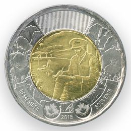 100 лет стихотворению "На полях Фландрии" 2 доллара 2015 Канада