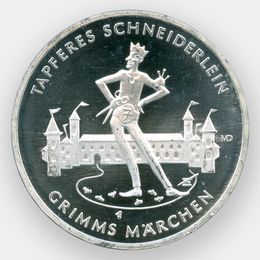 Храбрый портняжка. Братья Гримм 20 евро 2019 Германия (Серебро 0,925 18,00 гр) 