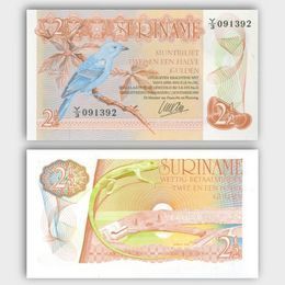 Банкнота 2,5 гульдена 1985 Суринам сост. UNC