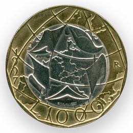 1000 лир 1997 Италия (сост. XFine)