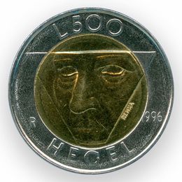Фридрих Гегель 500 лир 1996 Сан-Марино (сост. about UNC)