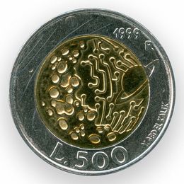 Исследование космоса 500 лир 1999 Сан-Марино (сост. about UNC)