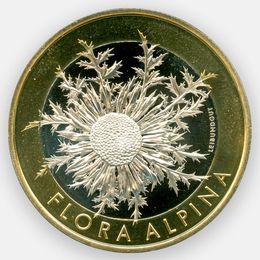 Флора Альп - Колючник бесстебельный 10 франков 2018 Швейцария
