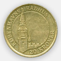 Башня Ратуши, Копенгаген 20 крон 2007 Дания