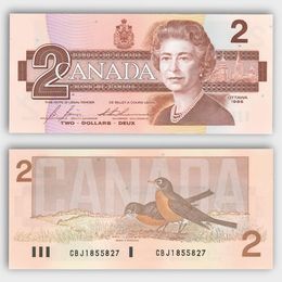 Банкнота 2 доллара 1986 Канада (сост. UNC)