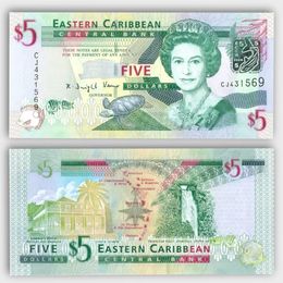 Банкнота 5 долларов 2008 Восточные Карибы (сост. UNC)