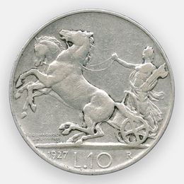 10 лир 1927 Италия (Серебро 0,835 10,00 гр)