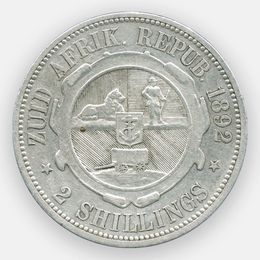 2 шиллинга 1892 ЮАР (Серебро 0,925 11,30 гр)