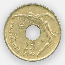 Олимпийские Игры в Барселоне 25 песет 1990-1991 Испания (сост. Very Fine - XFine)