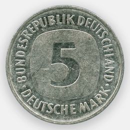5 марок 1975-2001 Германия (сост. Very Fine)