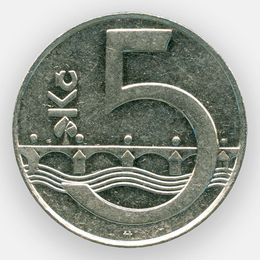 5 крон 1993-2019 Чехия (сост. XFine)