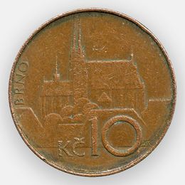 10 крон 1993-2019 Чехия (сост. Very Fine)