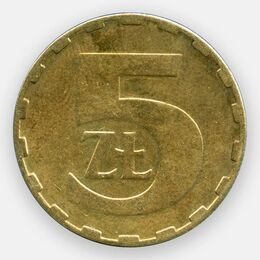 5 злотых 1986-1988 Польша (сост. Very Fine)