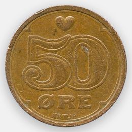 50 эре 1989-2019 Дания (Very Fine)