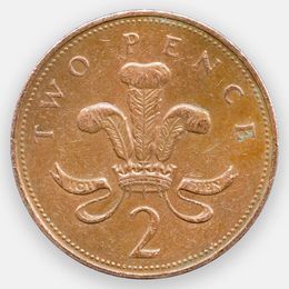 2 пенса 1992-1997 Великобритания (Very Fine)