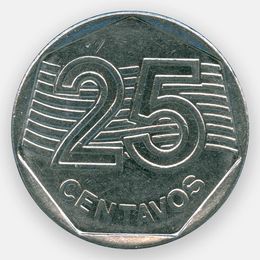 25 сентаво 1994-1995 Бразилия (сост. XFine - about UNC)
