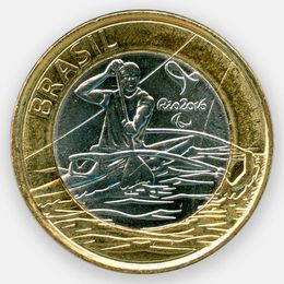 Паралимпийские игры в Рио-де-Жанейро - Параканоэ 1 реал 2015 Бразилия (сост. UNC)