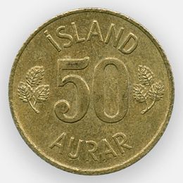 50 эйре 1969-1974 Исландия (сост. Very Fine)