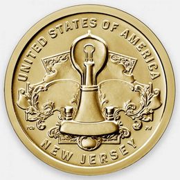 Лампа накаливания Эдисона. Американские инновации 1 доллар 2019 США (P)