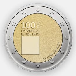 Люблянский Университет 2 евро 2019 Словения