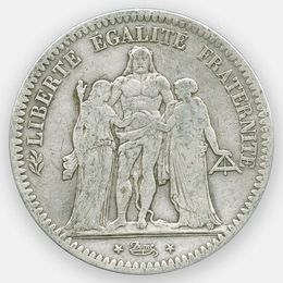 5 франков 1848 Франция (Серебро 0,900 25,00 гр) (сост. Very Fine)