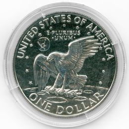Эйзенхауэр 1 доллар 1972 (S) США (Серебро 0,400 24,59 гр) (сост. Proof)