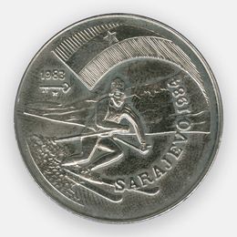 XXIII летние Олимпийские Игры Горнолыжник 1 песо 1983 Куба (сост. UNC)