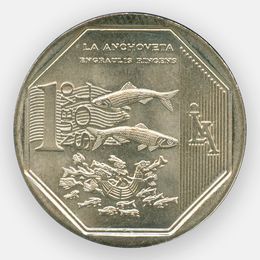 Перуанский анчоус 1 соль 2013 Перу (сост. UNC)