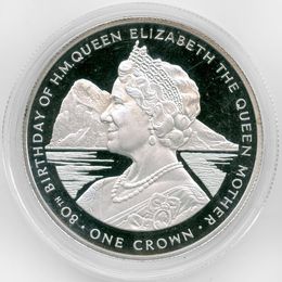 80 лет Королеве Матери 1 крона 1980 Гибралтар (proof)