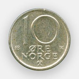 10 эре 1974-1991 Норвегия (сост. XFine)