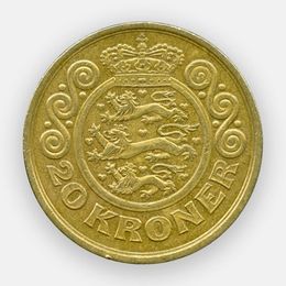 20 крон 1994-1999 Дания (сост. Very Fine)