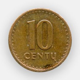 10 центов 1991 Литва (сост. Very Fine)