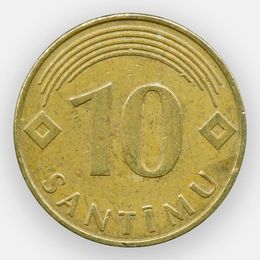 10 сантимов 1992-2008 Латвия (сост. Very Fine)