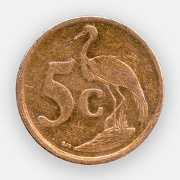 5 центов 2002-2011 ЮАР (сост. Very Fine)