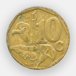 10 центов 1996-2000 ЮАР (сост. Very Fine)