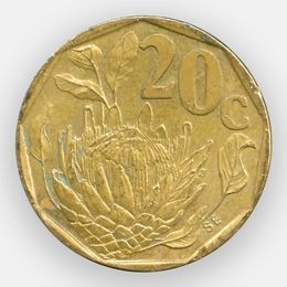 20 центов 1990-1995 ЮАР (сост. Very Fine)