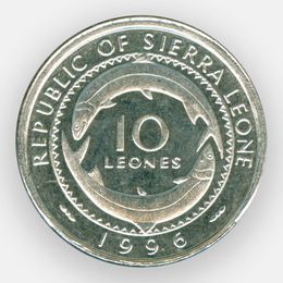 10 леоне 1996 Сьерра-Леоне (сост. UNC)