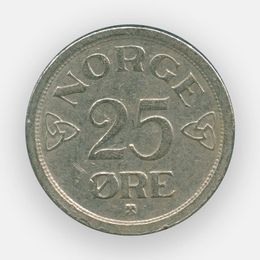 25 эре 1952-1957 Норвегия (сост. Very Fine)