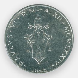 50 лир 1970-1976 Ватикан (сост. UNC)