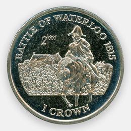 Битва при Ватерлоо 1815 1 крона 1999 Остров Мэн (сост. brilliant UNC)