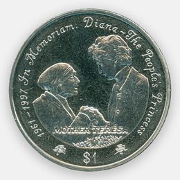Диана - Народная принцесса 1 доллар 1997 Сьерра-Леоне (сост. brilliant UNC)