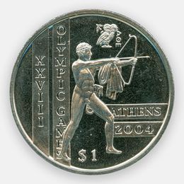 Олимпийские Игры. Стрельба из лука 1 доллар 2003-2004 Сьерра-Леоне (сост. Brilliant UNC)