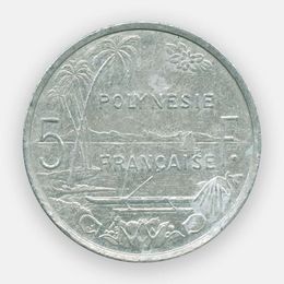 5 франков 1975-2019 Французская Полинезия (сост. Very Fine)