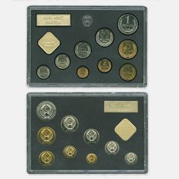 Официальный набор монет Банка СССР 1984 (9  монет, 1 жетон)