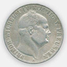 1 талер 1854 Германия (Серебро 0,750 22,27 гр) (сост. XFine)
