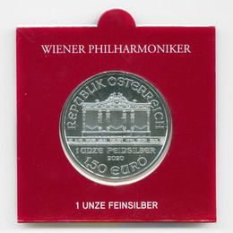 Венская филармония 1,5 евро 2020 Австрия (Серебро 0,999 1 oz)